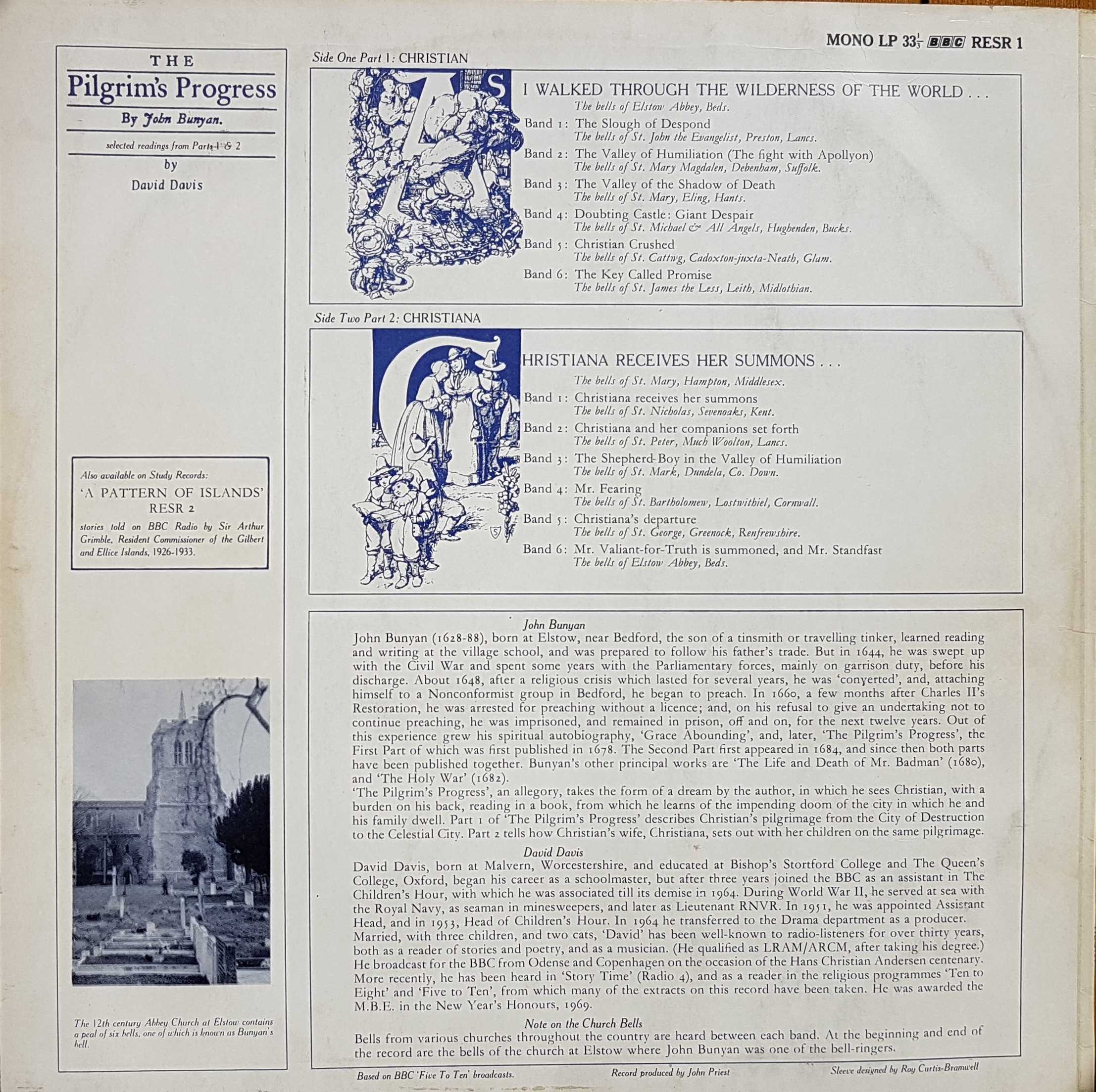 Picture of RESR 1 Pilgrim's Progress by artist John Bunyan / David Davis from the BBC records and Tapes library